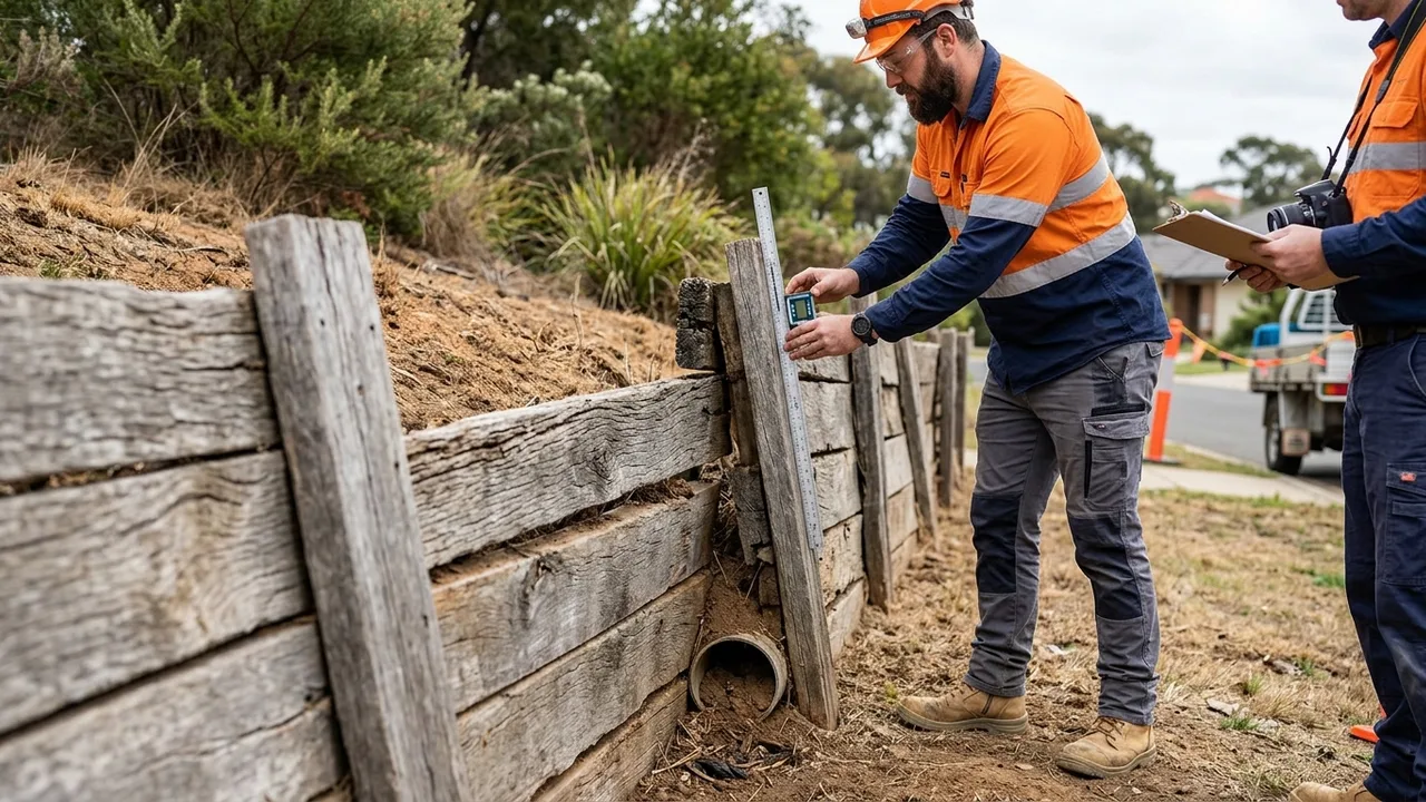 Retaining Wall Repairs & Replacement on an Ipswich property